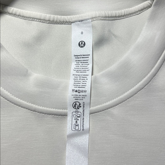 Lululemon Perfectly Oversized Cropped Crew Softstreme Bone Size 0 - Picture 7 of 7